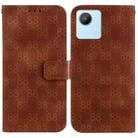 For Realme C30 / C30s / Narzo 50i Double 8-shaped Embossed Leather Phone Case(Brown) - 1
