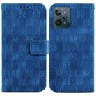 For Realme C31 Double 8-shaped Embossed Leather Phone Case(Blue) - 1