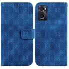 For Realme 9i / A76 4G / A36 Double 8-shaped Embossed Leather Phone Case(Blue) - 1