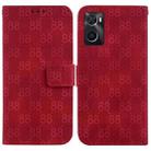 For Realme 9i / A76 4G / A36 Double 8-shaped Embossed Leather Phone Case(Red) - 1