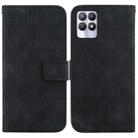 For Realme 8i Double 8-shaped Embossed Leather Phone Case(Black) - 1