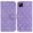 For Realme C20 / C11 2021 Double 8-shaped Embossed Leather Phone Case(Purple) - 1