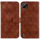 For Realme C20 / C11 2021 Double 8-shaped Embossed Leather Phone Case(Brown) - 1