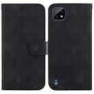 For Realme C20 / C11 2021 Double 8-shaped Embossed Leather Phone Case(Black) - 1