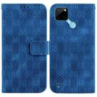 For Realme C21Y Double 8-shaped Embossed Leather Phone Case(Blue) - 1