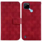 For Realme C21Y Double 8-shaped Embossed Leather Phone Case(Red) - 1