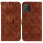 For Realme 8 5G Global / V13 5G /Q3 5G Double 8-shaped Embossed Leather Phone Case(Brown) - 1