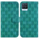For Realme 8 / 8 Pro Double 8-shaped Embossed Leather Phone Case(Green) - 1