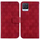 For Realme 8 / 8 Pro Double 8-shaped Embossed Leather Phone Case(Red) - 1