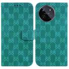 For Realme 11 4G Global Double 8-shaped Embossed Leather Phone Case(Green) - 1