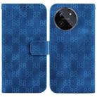 For Realme 11 4G Global Double 8-shaped Embossed Leather Phone Case(Blue) - 1