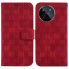 For Realme 11 4G Global Double 8-shaped Embossed Leather Phone Case(Red) - 1