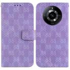 For Realme 11 5G/Narzo 60 India Version Double 8-shaped Embossed Leather Phone Case(Purple) - 1