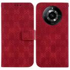 For Realme 11 5G/Narzo 60 India Version Double 8-shaped Embossed Leather Phone Case(Red) - 1