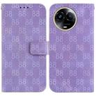 For Realme 11 5G Global Double 8-shaped Embossed Leather Phone Case(Purple) - 1