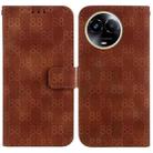 For Realme 11 5G Global Double 8-shaped Embossed Leather Phone Case(Brown) - 1
