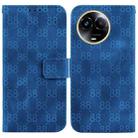 For Realme 11 5G Global Double 8-shaped Embossed Leather Phone Case(Blue) - 1