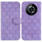 For Realme 11 Pro 5G/11 Pro+ 5G/Narzo 60 Pro 5G Double 8-shaped Embossed Leather Phone Case(Purple) - 1