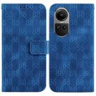 For OPPO Reno10 5G Global/Reno10 Pro Global Double 8-shaped Embossed Leather Phone Case(Blue) - 1