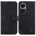 For OPPO Reno10 5G Global/Reno10 Pro Global Double 8-shaped Embossed Leather Phone Case(Black) - 1