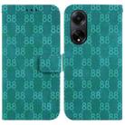 For OPPO A98 5G / F23 5G India Double 8-shaped Embossed Leather Phone Case(Green) - 1