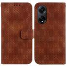 For OPPO A98 5G / F23 5G India Double 8-shaped Embossed Leather Phone Case(Brown) - 1