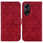 For OPPO A98 5G / F23 5G India Double 8-shaped Embossed Leather Phone Case(Red) - 1