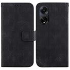 For OPPO A98 5G / F23 5G India Double 8-shaped Embossed Leather Phone Case(Black) - 1