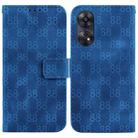 For OPPO Reno8 T 4G Double 8-shaped Embossed Leather Phone Case(Blue) - 1