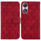 For OPPO A58 5G / A78 5G Double 8-shaped Embossed Leather Phone Case(Red) - 1