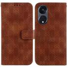 For OPPO A57 5G/A57 4G/A77 5G/K10 5G Double 8-shaped Embossed Leather Phone Case(Brown) - 1