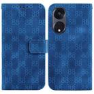 For OPPO A57 5G/A57 4G/A77 5G/K10 5G Double 8-shaped Embossed Leather Phone Case(Blue) - 1