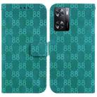 For OPPO A57 5G/A57 4G/A77 5G/K10 5G Double 8-shaped Embossed Leather Phone Case(Green) - 1