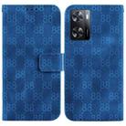 For OPPO A57 5G/A57 4G/A77 5G/K10 5G Double 8-shaped Embossed Leather Phone Case(Blue) - 1