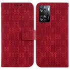 For OPPO A57 5G/A57 4G/A77 5G/K10 5G Double 8-shaped Embossed Leather Phone Case(Red) - 1