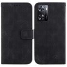 For OPPO A57 5G/A57 4G/A77 5G/K10 5G Double 8-shaped Embossed Leather Phone Case(Black) - 1