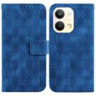 For OPPO Reno9 Pro Double 8-shaped Embossed Leather Phone Case(Blue) - 1
