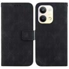 For OPPO Reno9 Pro Double 8-shaped Embossed Leather Phone Case(Black) - 1