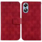 For OPPO A17 / A17k Double 8-shaped Embossed Leather Phone Case(Red) - 1