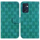 For OPPO Reno7 5G Global / Find X5 Lite Double 8-shaped Embossed Leather Phone Case(Green) - 1