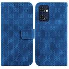 For OPPO Reno7 5G Global / Find X5 Lite Double 8-shaped Embossed Leather Phone Case(Blue) - 1