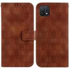 For OPPO A16K Double 8-shaped Embossed Leather Phone Case(Brown) - 1