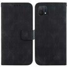 For OPPO A16K Double 8-shaped Embossed Leather Phone Case(Black) - 1