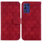 For OPPO K9s 5G / Realme 9 5G Speed Double 8-shaped Embossed Leather Phone Case(Red) - 1