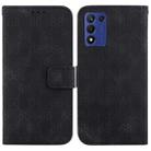 For OPPO K9s 5G / Realme 9 5G Speed Double 8-shaped Embossed Leather Phone Case(Black) - 1