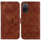 For OPPO A55 5G/A53s 5G/A54 4G/A16 Double 8-shaped Embossed Leather Phone Case(Brown) - 1