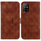 For OPPO A94 5G / F19 Pro+ 5G / Reno5 Z Double 8-shaped Embossed Leather Phone Case(Brown) - 1