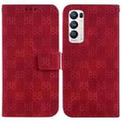 For OPPO Find X3 Neo / Reno5 Pro+ 5G Double 8-shaped Embossed Leather Phone Case(Red) - 1