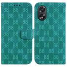 For OPPO A38 4G / A18 Double 8-shaped Embossed Leather Phone Case(Green) - 1