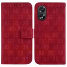 For OPPO A38 4G / A18 Double 8-shaped Embossed Leather Phone Case(Red) - 1